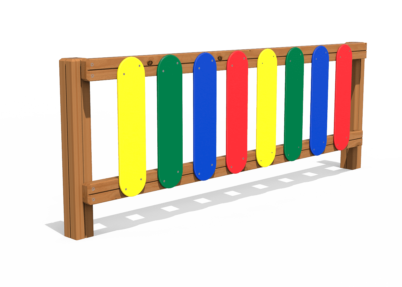 Valla metálica de colores Play, ideal para parques, jardines y zonas  infantiles de juegos