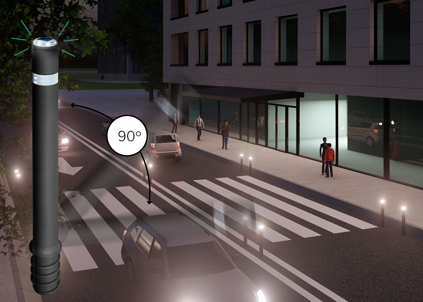 Luminous solar discount street light